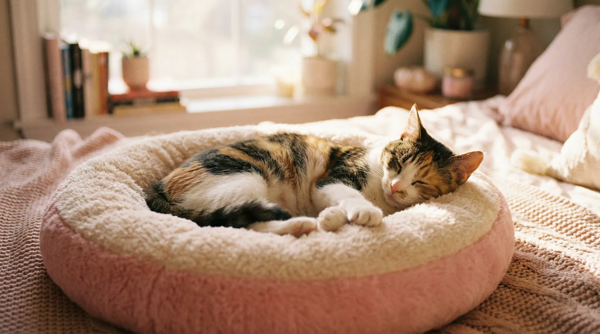 三花猫安静入睡 - 紫乃彩